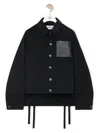Loewe Wool-cashmere Workwear Jacket In Black