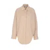 Loewe Women Wool And Cashmere Overshirt In Neutral