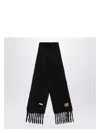 Loewe Anagram Patch Mohair And Wool Scarf In Black