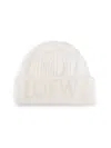 Loewe Women's Wool Blurred Logo Beanie In Yellow