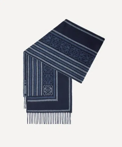 Loewe Women's Wool-cashmere 30x160 Scarf In Black