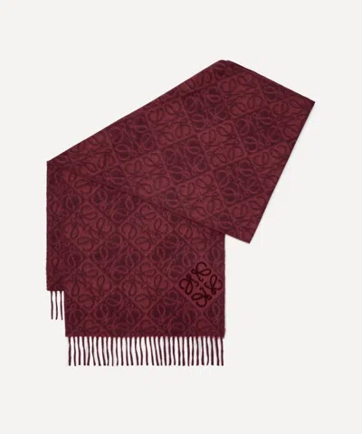 Loewe Women's Wool-cashmere 38x180 Scarf In Brown