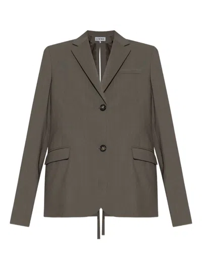 Loewe Women Wool Single-breasted Jacket In Multi