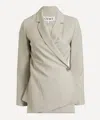 Loewe Women's Wool Wrap Jacket In Gray