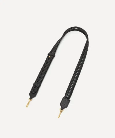 Loewe Women's Woven Leather Strap In Black