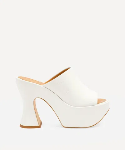 Loewe X Paula's Ibiza Platform Mules In White