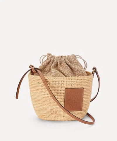 Loewe X Paula's Ibiza Pochette Dw Anagram Bag In Natural / Tan