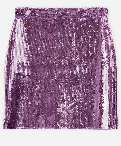 Loewe X Paula's Ibiza Sequin Mini Skirt In Purple