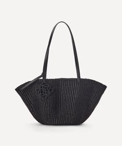 Loewe X Paula's Ibiza Small Shell Basket Bag In Black