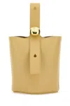 Loewe Women Yellow Leather Mini Pebble Bucket Bag In Yellow