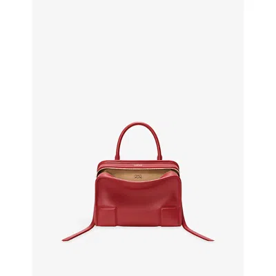 Loewe Womens Amazona 180 Small Leather Handbag Carmine Red In Purple