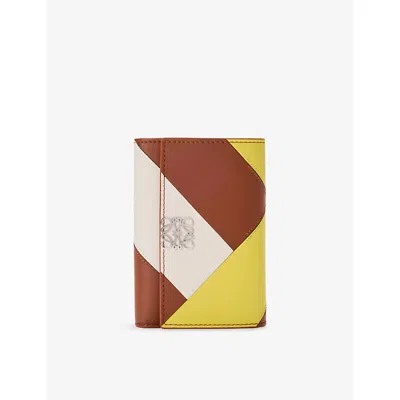 Loewe Womens Anagram Graphic Leather Wallet Multicolor Squirrel