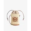 Loewe Womens Natural/multicolor Anagram Square Raffia Cross Body Bag In Multi