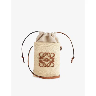 Loewe Womens Natural/multicolor Anagram Square Raffia Cross Body Bag