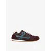 Loewe Womens Wine Comb Ballet Runner 2.0 Nylon And Leather Trainers Eur 39 / 6 Uk In Animal Print