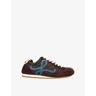 LOEWE WOMENS LOEWE BALLET RUNNER 2.0 NYLON AND LEATHER TRAINERS