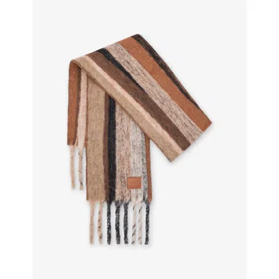 Loewe Striped Alpaca And Wool-blend Scarf