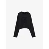 Loewe Wool-blend Anagram Sweater In Black
