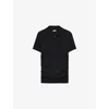 Loewe Womens Black Anagram-embroidered Slim-fit Stretch Cashmere And Silk-blend Polo Shirt Xs In Black