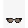 Loewe Acetate Mini Cat Eye Anagram Sunglasses In Brown