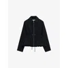 Loewe Womens Black Drawstring-waist Cotton-blend Jacket In Black