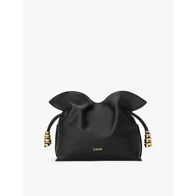 Loewe Womens Black Flamenco Mini Leather Clutch Bag