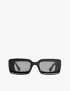 Loewe Womens Black G736270x18 Rectangular Logo-embellished Acetate Sunglasses In Black