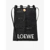 Loewe Drawstring Pocket Crossbody Bag In Raffia In Black