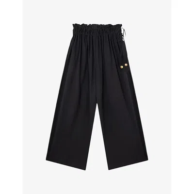 Loewe Womens Black  X Paula's Ibiza Relaxed-fit Lyocell Trousers Xs