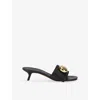 Loewe 450mm Pebble-embellished Leather Sandals In Black