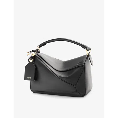 Loewe Womens Puzzle Small Leather Top-handle Bag Black