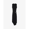 Loewe Womens Black Ruched Stretch-cotton Tank Dress In Black