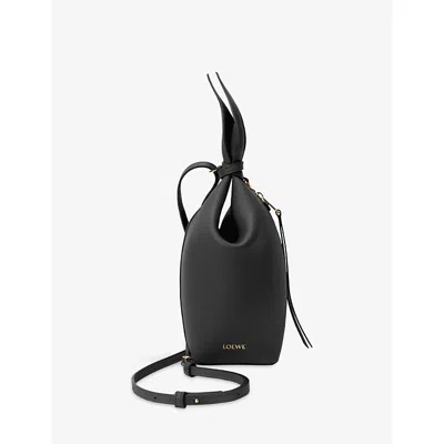 Loewe Womens Black Scarf Leather Backpack