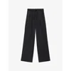 Loewe Womens  Straight-leg Drawstring-waist Satin Trouser In Black