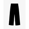 Loewe Womens Black Tailored Wide-leg Woven Trousers In Black