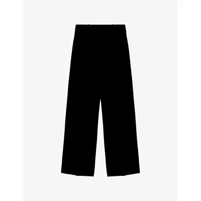 Loewe Womens Black Tailored Wide-leg Woven Trousers