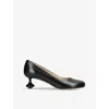 Loewe Petite Black Toy Pumps With A Darling Lacquered Heel In Black