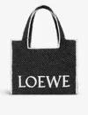LOEWE LOEWE WOMENS BLACK X PAULA'S IBIZA LARGE RAFFIA TOTE BAG,67224990