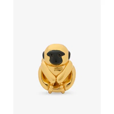 Loewe Womens Black/gold  X Paula's Ibiza Monkey Dice Enamelled Brass Charm