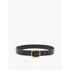 Loewe Adjustable Circular Logo Belt With Gold-tone Buckle In Black/gold