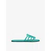Loewe Petal Anagram Leather Flat Sandals