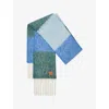 Loewe Colour-block Alpaca And Wool-blend Scarf In Multi
