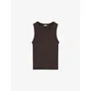Loewe Ribbed Viscose-blend Tank Top In Brown