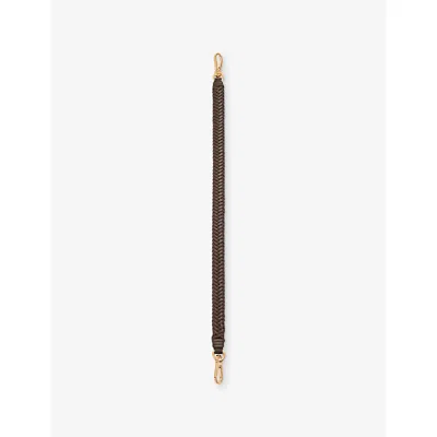 Loewe Womens Chocolate Arrow Woven Leather Strap