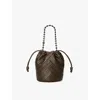 Loewe Womens Chocolate Flamenco Purse Leather Bucket Bag In Chocolate