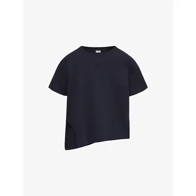 Loewe Asymmetric Anagram T-shirt In Blue