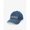 Loewe Denim Baseball Cap In Denim Blue