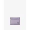 Loewe Womens  Anagram Leather Card Holder In Purple