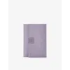 Loewe Womens  Anagram Small Leather Vertical Wallet In Purple