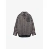 Loewe Tweed Houndstooth Overshirt In Brown